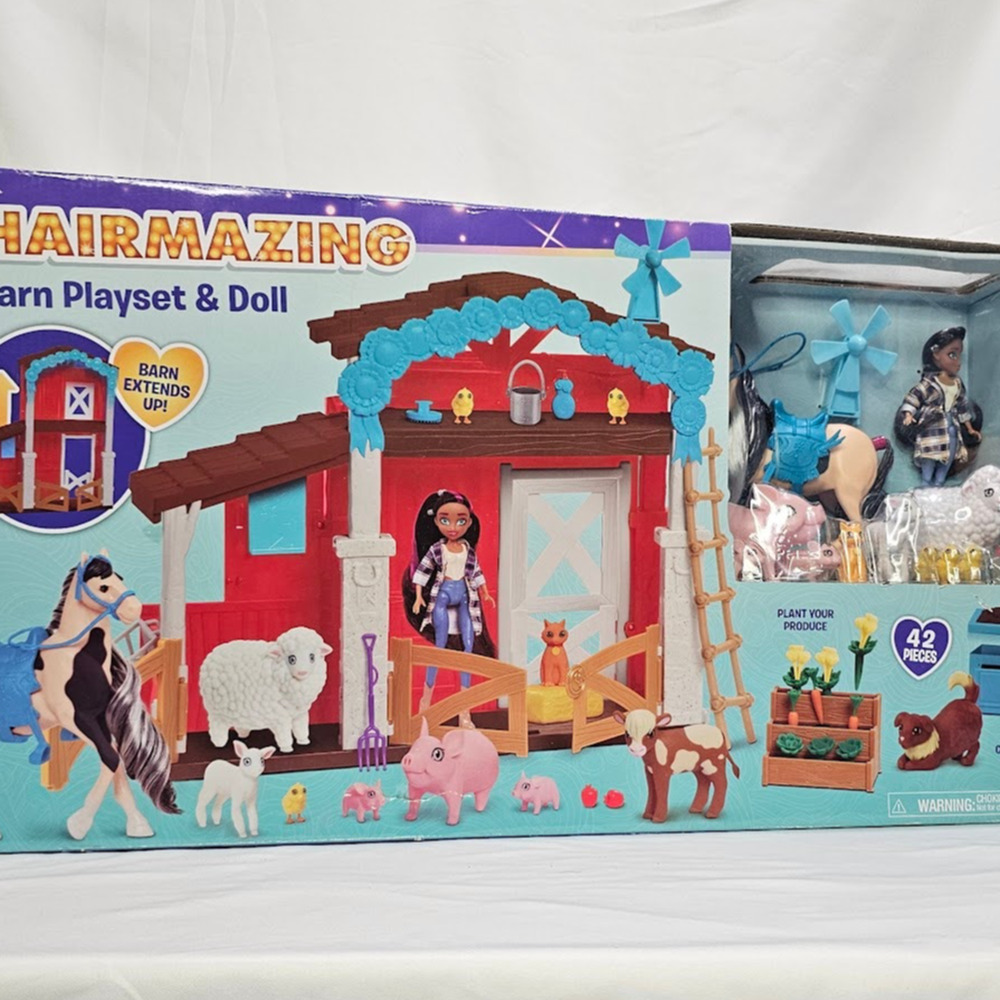 Hairmazing Doll & Barn Set, Kids Toys for Ages 3 up NWT